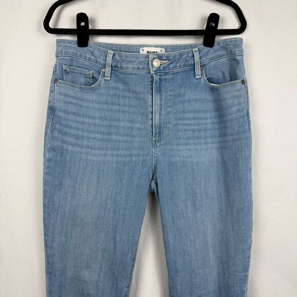 Paige Light Wash Rory Crop Flare Denim Jeans - Women’s 31 - Picture 4 of 11